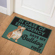 In Case Of Emergency Save My Bulldog First Design Doormat Home Decor Gift For Dog Lovers