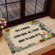 Yes A Nurse Lives Here Hand Drawing Nursing Things Doormat Home Decor