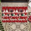 Cute Pug Dogs With Christmas Clothes And Gifts Merry Xmas Doormat Home Decor