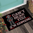 Cannot Hear You Video Games Player Red Flash Pattern Doormat Home Decor
