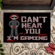 Cannot Hear You Video Games Player Red Flash Pattern Doormat Home Decor