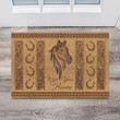 Wipe Your Hooves Horse Head Horseshoe Pattern Doormat Home Decor