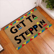 Get Ta Steppin African American Colorful Patterns Beige Theme Doormat Home Decor