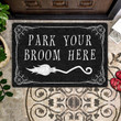 Gift For Halloween Park Your Broom Here Doormat Home Decor