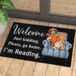 Cute Beagle Love Reading Books Doormat Home Decor