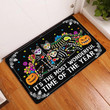 It Is The Most Wonderful Time Hippie Animals On Halloween Doormat Home Decor