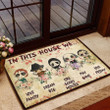 Horror Movie Lovers Funny Halloween Characters Doormat Home Decor