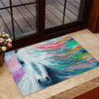 Colorful Horse Hair Watercolor Art Design Doormat Home Decor
