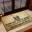 Cat Beyond Here There Be Dragons Cute Cat Patttern Doormat Home Decor
