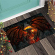 Fire Dragon Black And Red Cool Doormat Home Decor