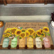 When You Enter This House Sunflower Colorful Doormat Home Decor