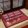 Christmas And Red Background Beutyful Doormat Home Decor