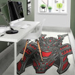 Strange Robot Samurai Mask Pattern Background Print Area Rug