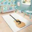 Acoustic Guitar Pattern Background Print Area Rug