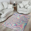 Cool Psychedelic Holographic Pattern Background Print Area Rug