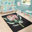 Cute Protea Flower Pattern Background Print Area Rug