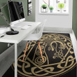 Cool Scandinavian Viking Dragon Pattern Background Print Area Rug