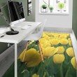 Cute Yellow Tulip Pattern Background Print Area Rug