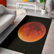 Total Lunar Eclipse Pattern Background Print Area Rug
