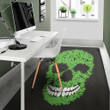 Cool Cannabis Skull Pattern Background Print Area Rug