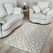 Lovely White Eggplant Drawing Background Print Area Rug