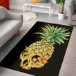 Cute Pineapple Skull Pattern Background Print Area Rug