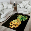 Cute Pineapple Skull Pattern Background Print Area Rug
