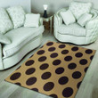 Black Round Dots In Tan Printed Area Rug Home Decor