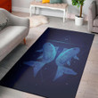 Cool Pisces Horoscope Sign Pattern Background Print Area Rug