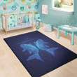 Cool Pisces Horoscope Sign Pattern Background Print Area Rug