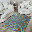 Cool Psychedelic Pattern Background Print Area Rug