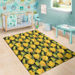 Lovely Yellow Tulip Pattern Background Print Area Rug