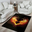 Fire Angel Wing Pattern Background Print Area Rug