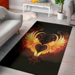 Fire Angel Wing Pattern Background Print Area Rug