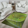 Lovely Green Pit Viper Pattern Background Print Area Rug
