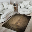 Cool Ancient Yggdrasil Tree Background Print Area Rug