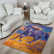 Sunset Horse Painting Pattern Background Print Area Rug