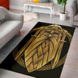 Gold Viking Norse God Odin Pattern Background Print Area Rug