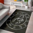 Dark Astrology Scorpio Sign Background Print Area Rug