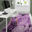 Charming Purple Rose Pattern Background Print Area Rug