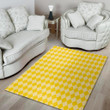 Cool Yellow Harlequin Pattern Background Print Area Rug