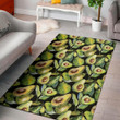 Lovely Watercolor Avocado Pattern Background Print Area Rug