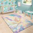 Bright Holographic Pattern Background Print Area Rug