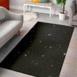 Mystery Black Space Pattern Background Print Area Rug