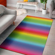 Lovely Rainbow Pattern Background Print Area Rug