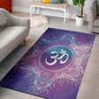 Spiritual Om Mandala Pattern Background Print Area Rug