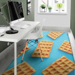 Cute Fresh Waffle Pattern Background Print Area Rug