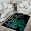 Watercolor Octopus Pattern Background Print Area Rug
