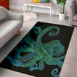 Watercolor Octopus Pattern Background Print Area Rug