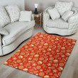 Pretty Xmas Gingerbread Pattern Background Print Area Rug